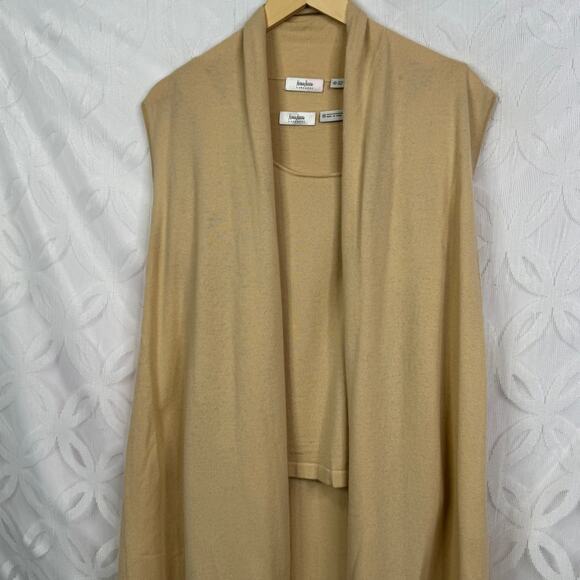 Vintage Neiman Marcus 100% Cashmere Sleeveless Cardigan 2 piece Set Size M - Picture 3 of 14